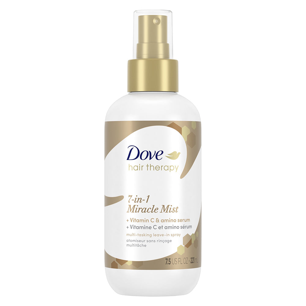Dove 7 in 1 Miracle Mist Leave In Multitasking Hairspray with Vitamin C and Amino Serum 7.5Oz (221ml)